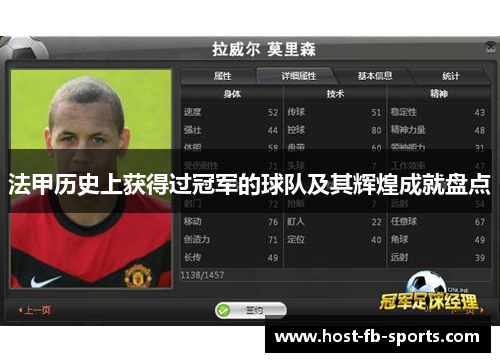 法甲历史上获得过冠军的球队及其辉煌成就盘点